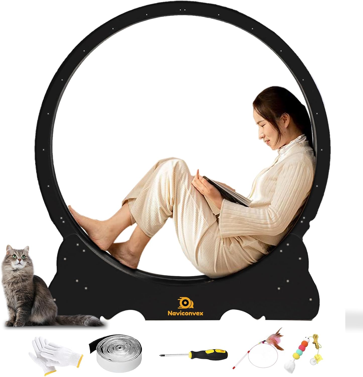 Naviconvex Katzen-Laufrad XXL – Ø 135 cm