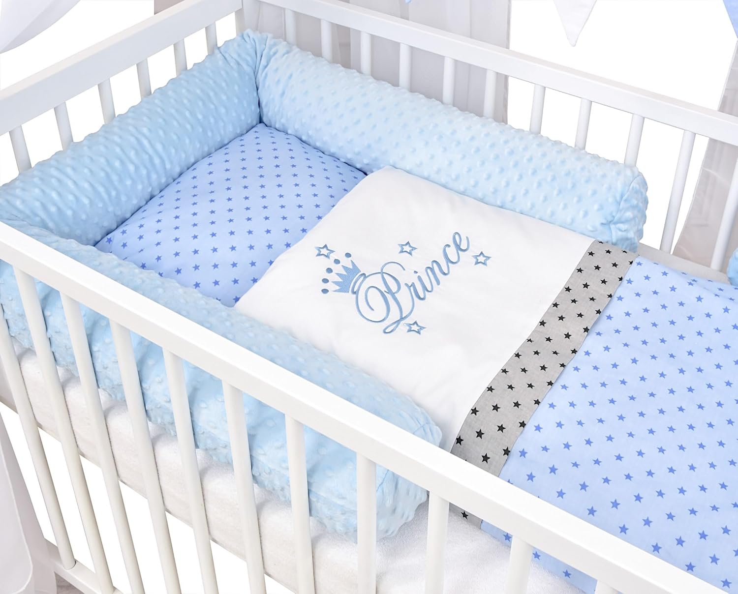 Baby Delux Babybett Hausbett – 60x120 cm, Komplett Set, Schublade & Rausfallschutz