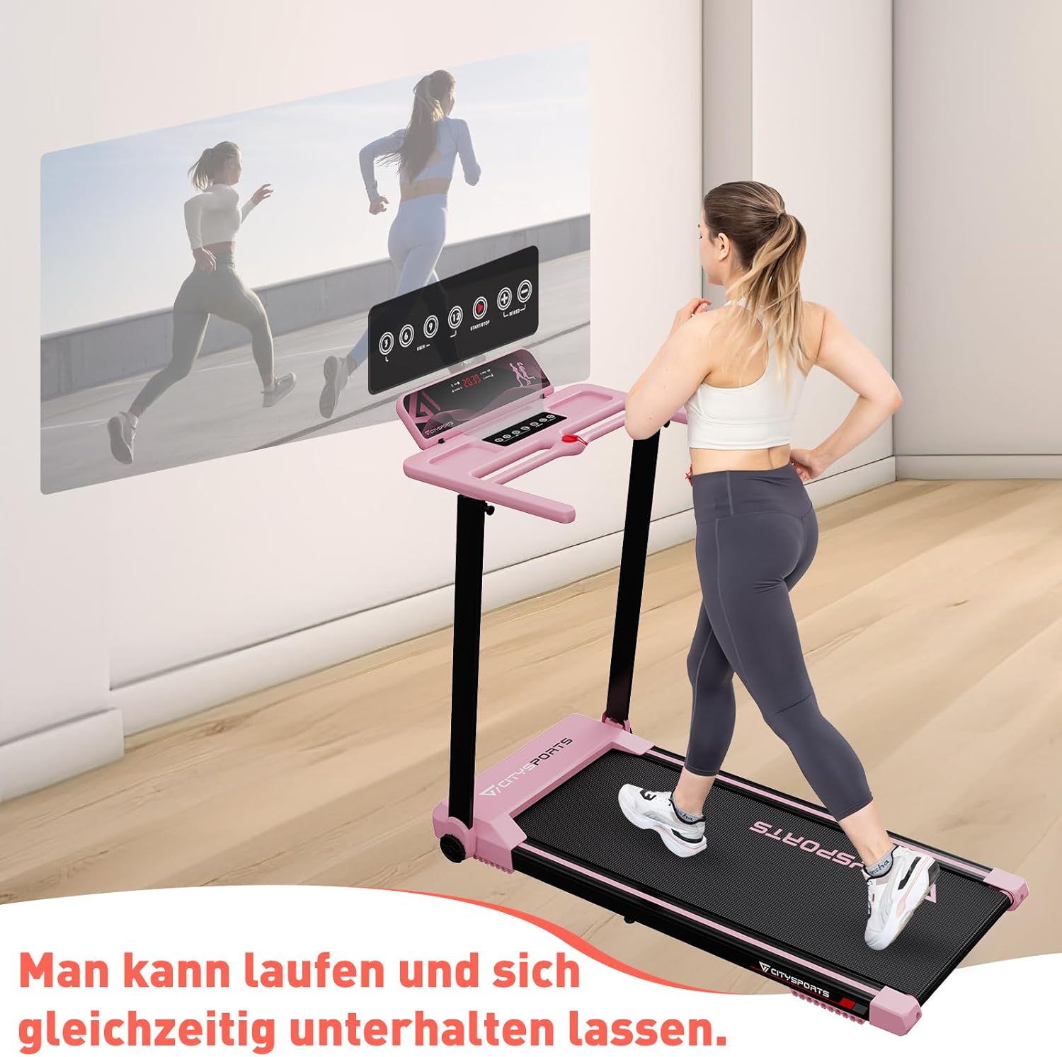 CITYSPORTS Elektrisches Laufband – Faltbar für Zuhause & Büro