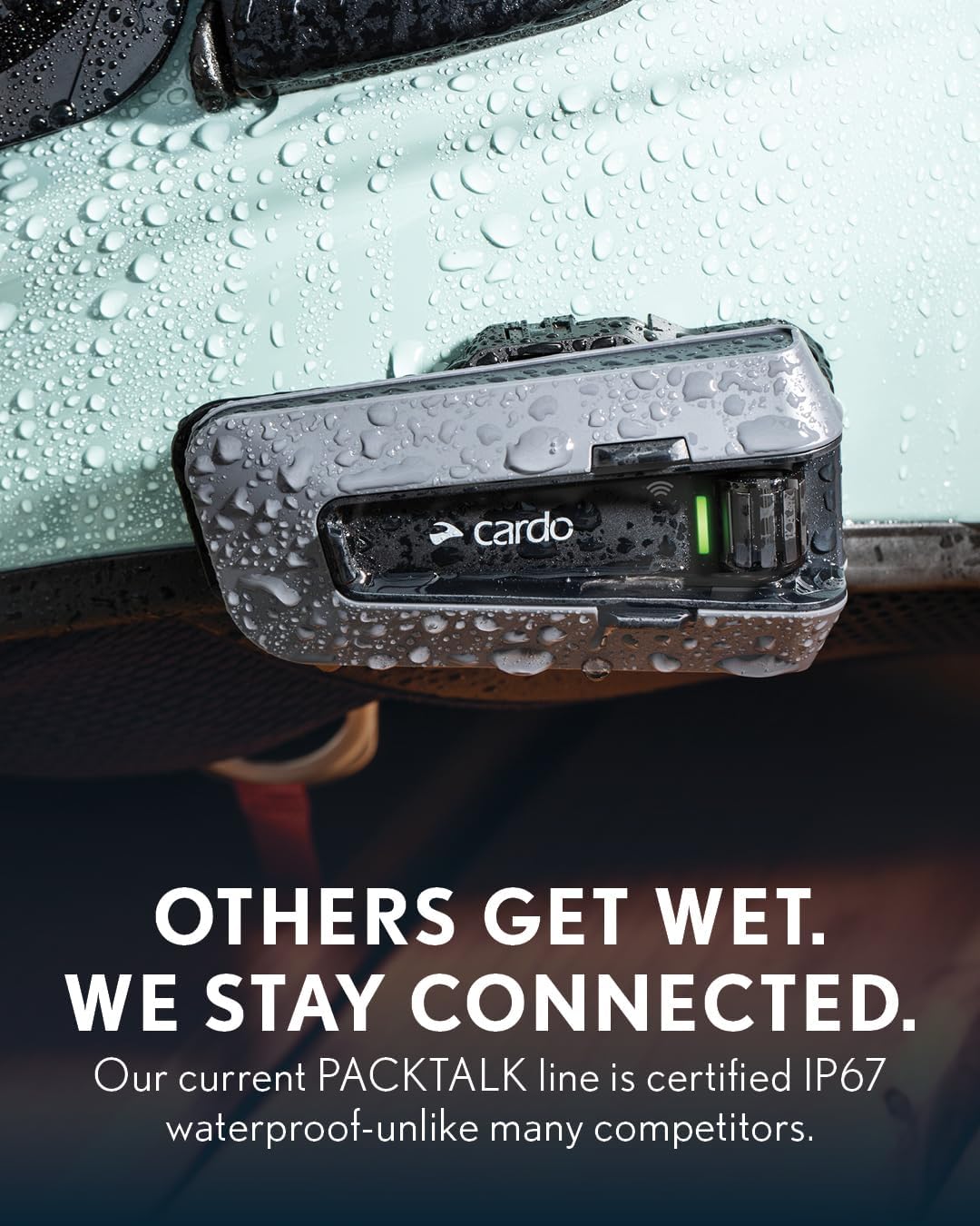 Cardo PACKTALK Edge – Motorrad Bluetooth Kommunikationssystem Headset Intercom (Einzelpack, Schwarz)