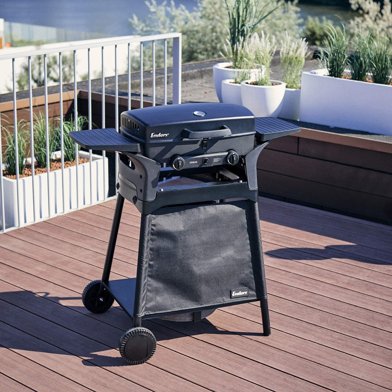 Enders Gasgrill Urban II Pro – 2 Edelstahlbrenner, Gusseisen-Rost, Aluguss-Gehäuse