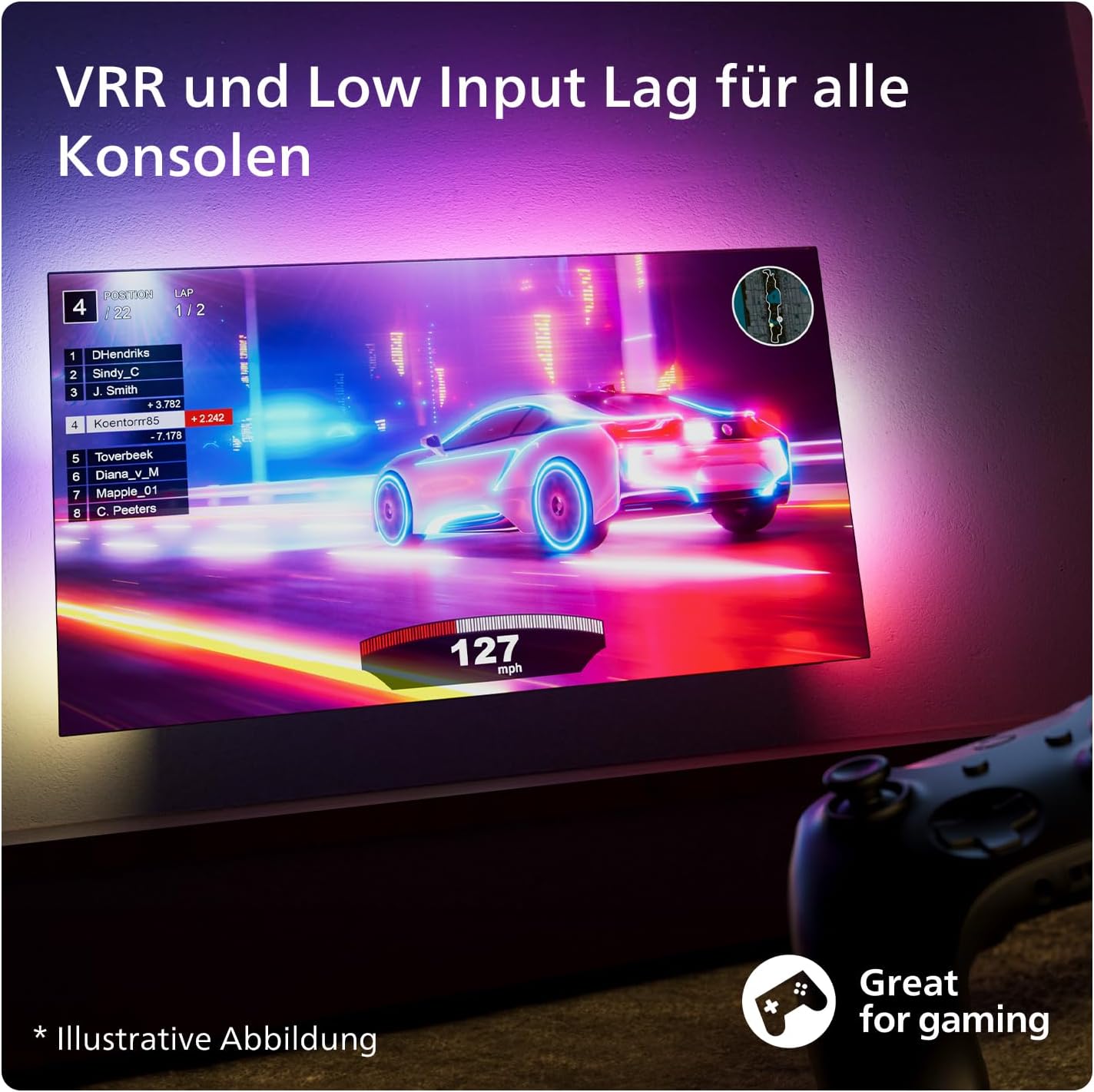 Philips Ambilight 43PUS8109 – 43 Zoll 4K LED Smart TV mit Titan OS & Dolby Atmos