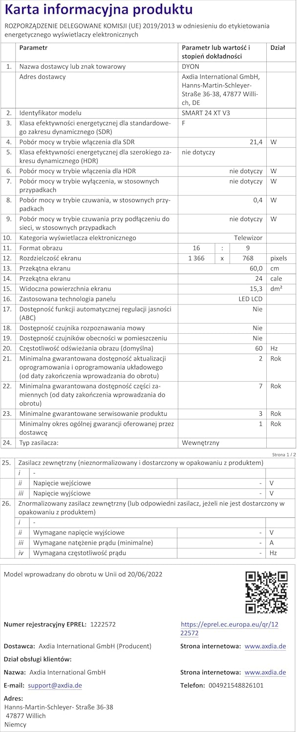 DYON Smart 43 VX – 43 Zoll Full HD Smart TV mit Triple Tuner, App Store & Streaming-Diensten