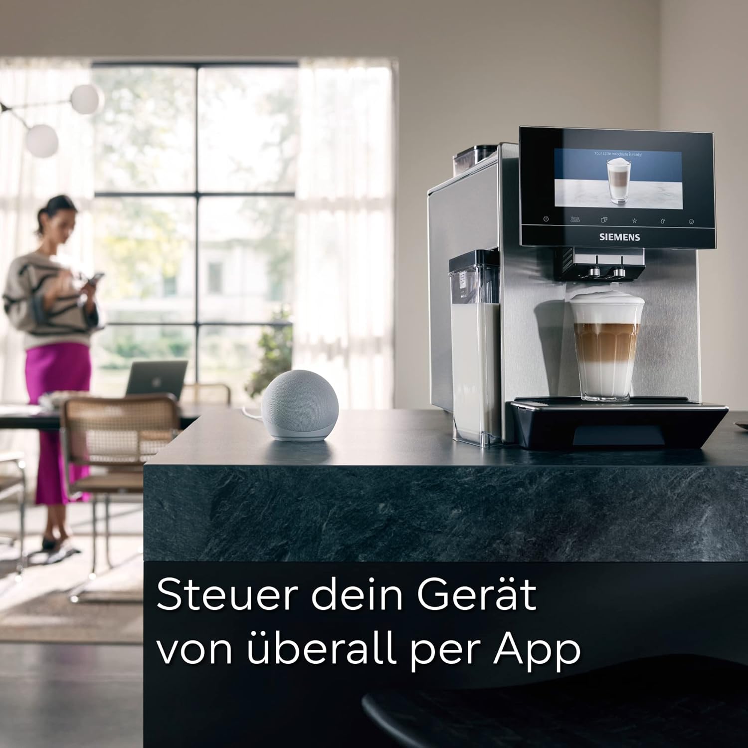 Siemens EQ900 TQ903D03 Kaffeevollautomat – 1500 W, Full-Touch-Display, App-Steuerung