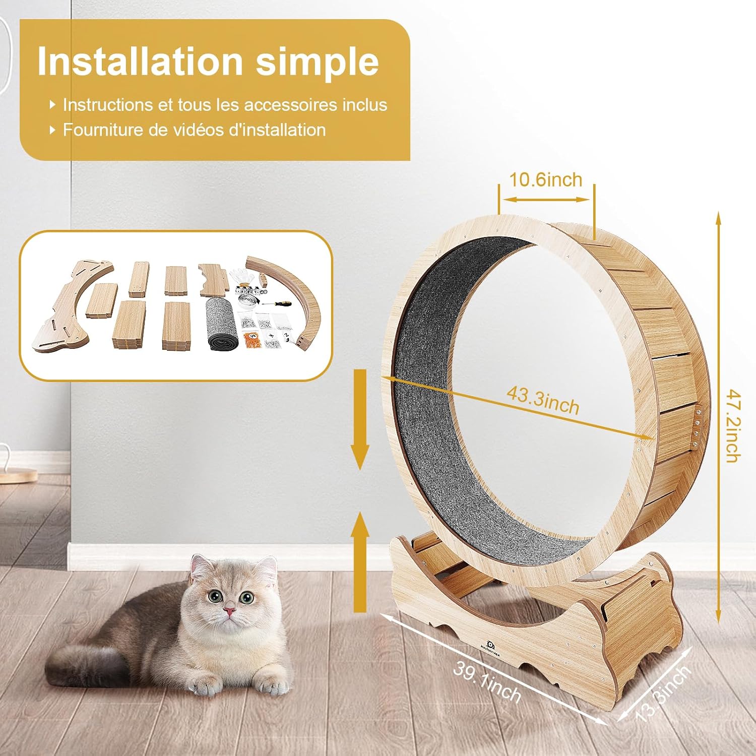 Naviconvex Katzen-Laufrad XXL – Ø 135 cm