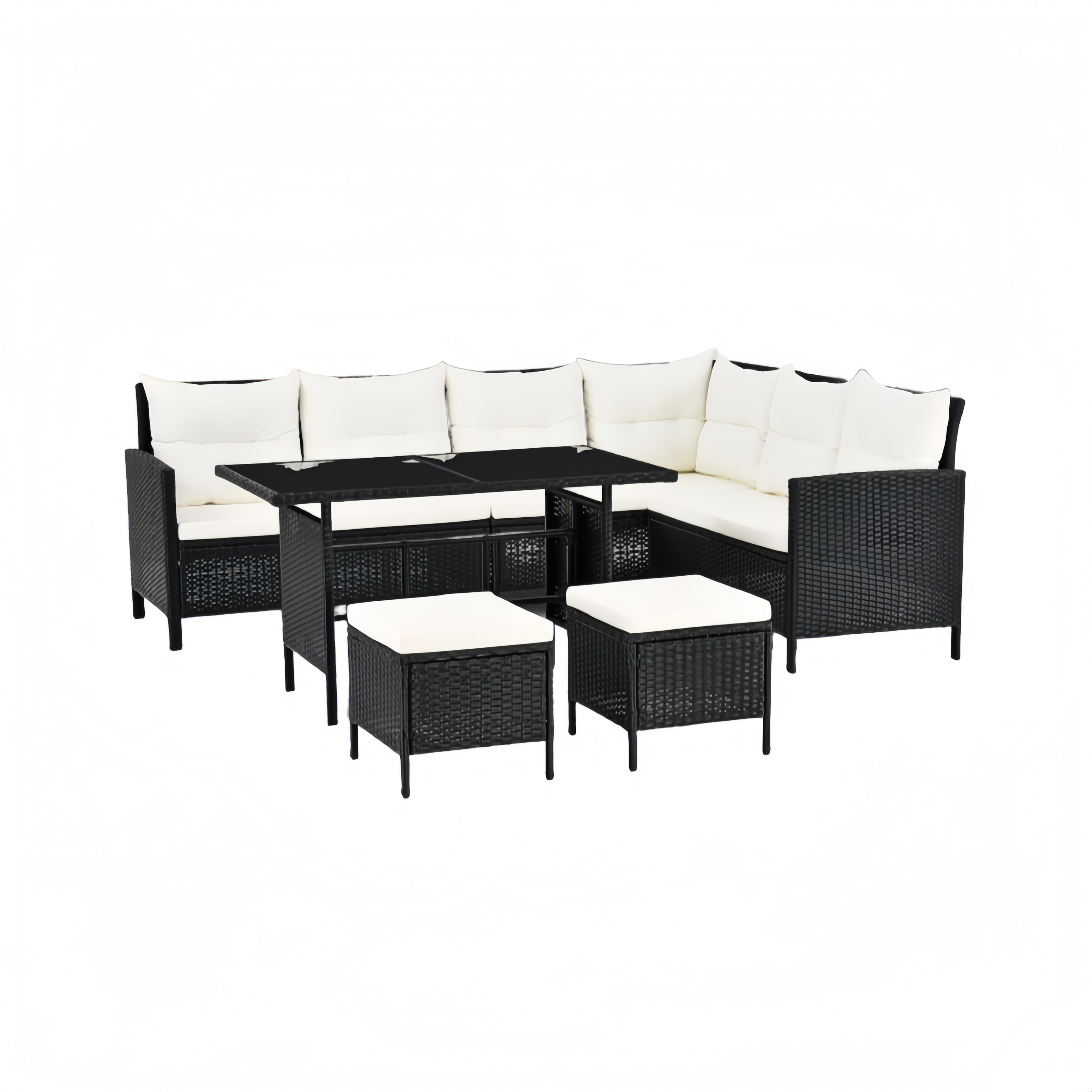 Juskys Manacor Polyrattan Lounge Set – 5-teilig für bis zu 7 Personen