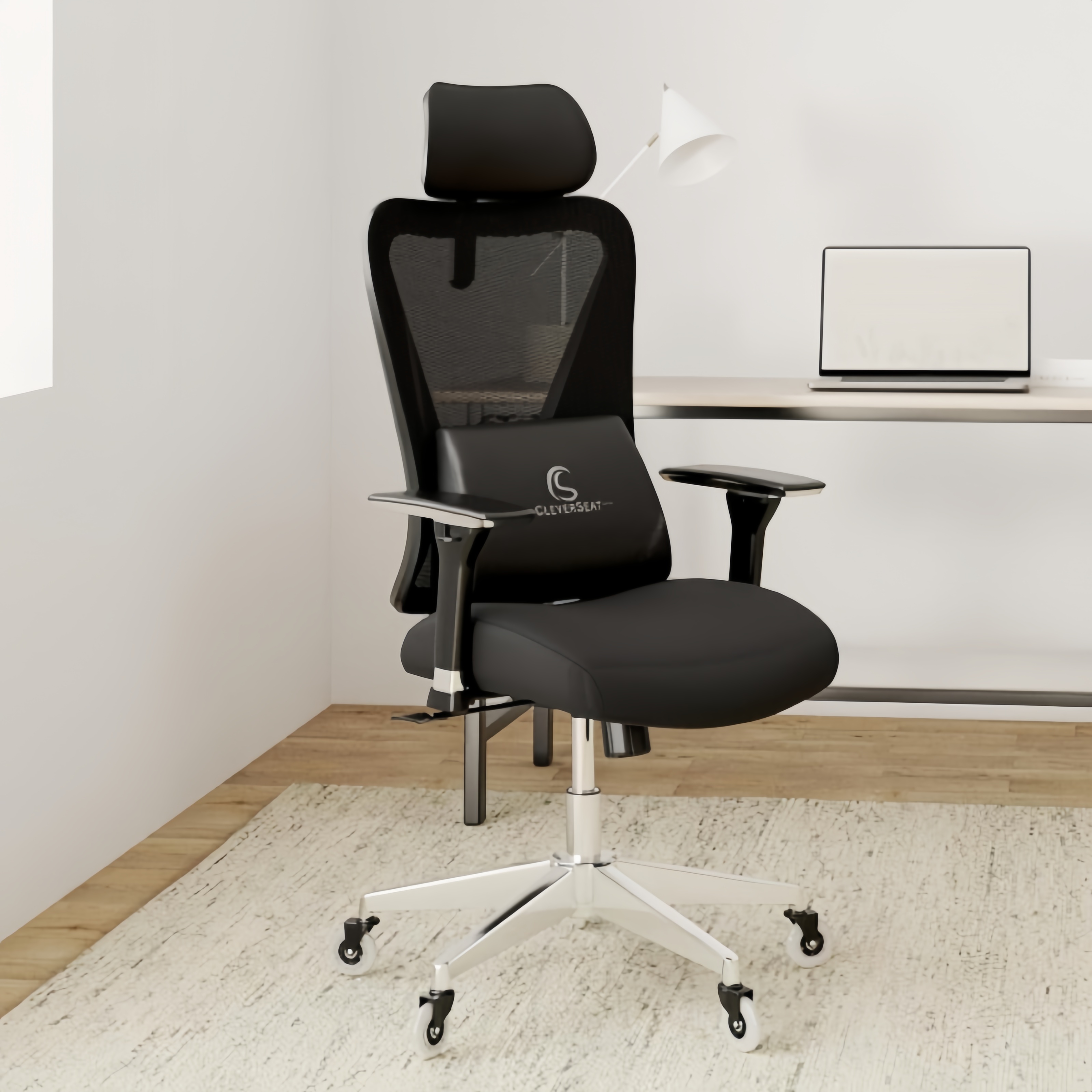 CLOUVOU CleverSeat Ergonomic Office Chair [Test Winner] Desk Chair 100% Individually Adjustable Office Chair & Gaming Chair Computer Chair Home Office Chair Ergonomic Swivel Chair 150 kg