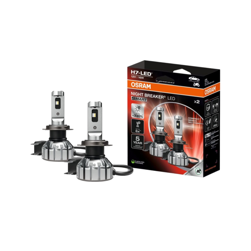 Osram Night Breaker LED Speed H7 – Straßenzugelassene LED Scheinwerferlampe, 6000K, Plug & Play