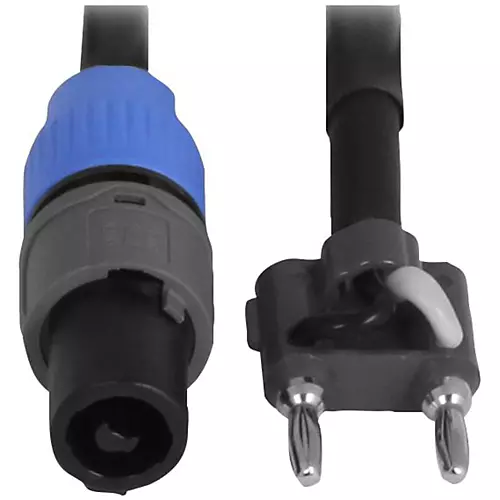 Livewire Elite 12g Speaker Cable Banana to Speakon 25 ft. Black
