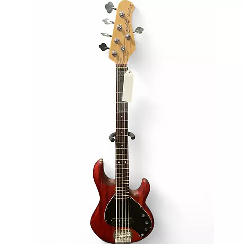 Used Sterling by Music Man stingray 5 Crimson Red Trans Electric Bass Guitar Crimson Red Trans