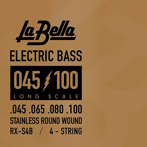 LaBella RX Series Stainless Steel 4-String Electric Bass Strings (45 - 100)