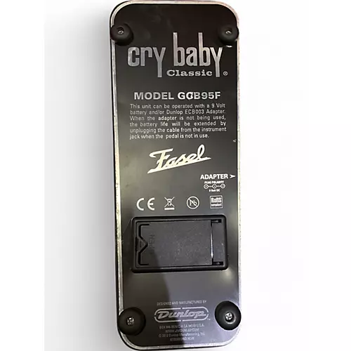 Used Dunlop GCB95F Crybaby Classic Wah With Fasel Inductor Effect Pedal