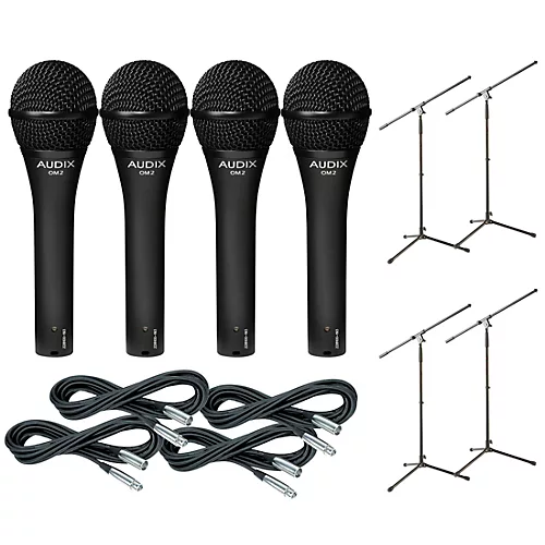 Audix OM-5 Mic with Cable and Stand 4 Pack