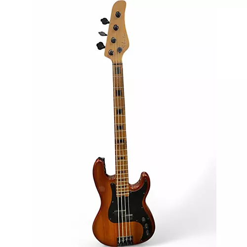 Used Schecter Guitar Research J4 EXOTIC Vintage Sunburst Electric Bass Guitar Vintage Sunburst