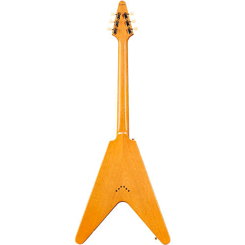 Gibson Custom 1958 Korina Flying V White Pickguard Electric Guitar Natural