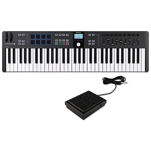 Arturia KeyLab Essential 61 mk3 Keyboard Controller With Sustain Block Black