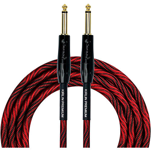 Kirlin IWB Black/Red Woven Instrument Cable 1/4