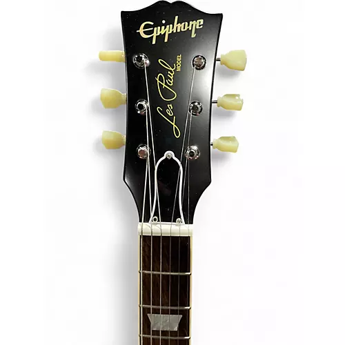 Used 2024 Epiphone Inspired By Gibson Les Paul Custom Standard Iced Tea Solid Body Electric Guitar Iced Tea