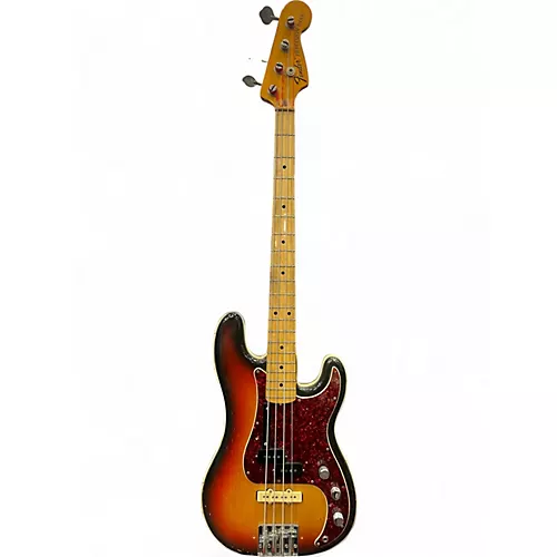 Vintage 1973 Fender Precision Bass 3 Color Sunburst Electric Bass Guitar 3 Color Sunburst