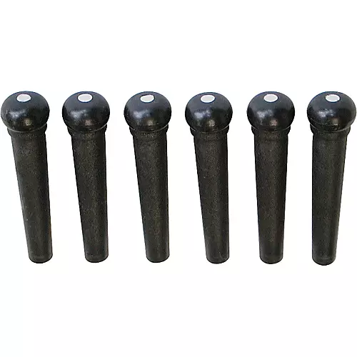 Graph Tech Tusq Ivory Acoustic Guitar Bridge Pins Black White Dot