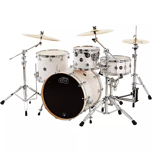 DW Performance Series 4-Piece Shell Pack White Marine Finish Chrome Hardware