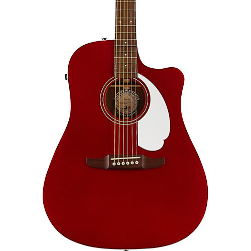 Fender California Redondo Player Acoustic-Electric Guitar Candy Apple Red
