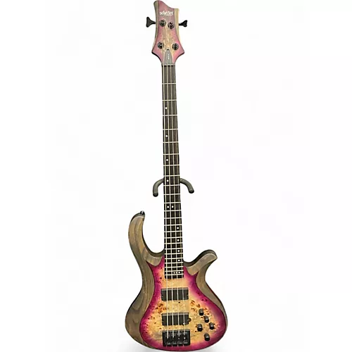 Used Schecter Guitar Research RIOT 4  AURORA BURST Electric Bass Guitar AURORA BURST