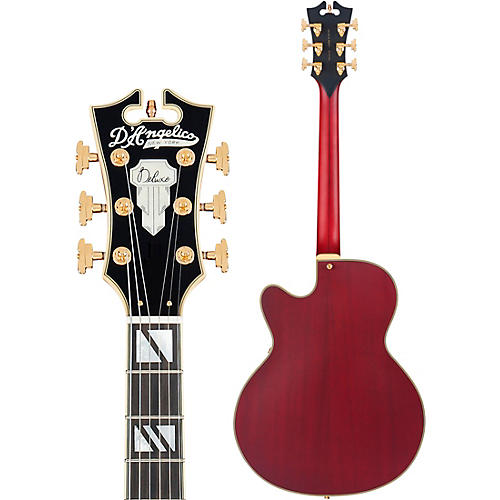 D'Angelico Deluxe 59 Hollowbody Electric Guitar Satin Trans Wine