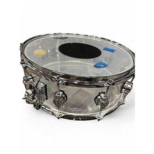 Used DW 14X6 Design Series Acrylic Snare Clear Drum Clear 212