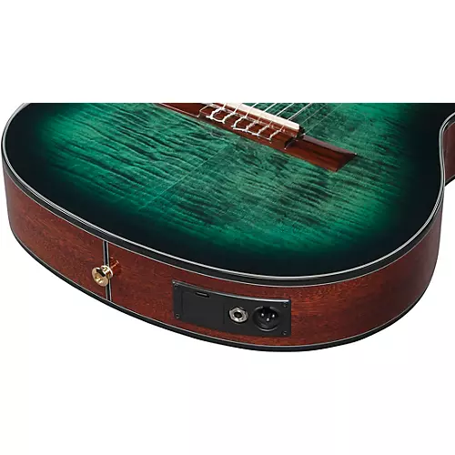 Ibanez GA35FMTCE Flamed Maple Top Classical Acoustic-Electric Guitar Emerald Burst