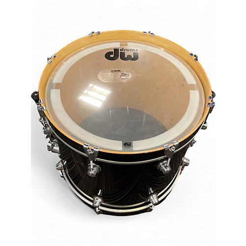 Used DW 3 Piece Performance Series Ebony Drum Kit Ebony