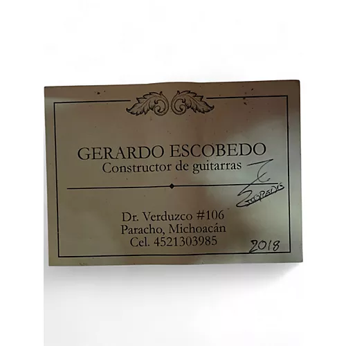 Used Gerardo Escobedo Handmade Classical Guitar Natural Cedar Classical Acoustic Guitar Natural Cedar
