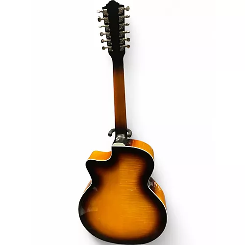 Used Guild f-25 12 ce 2 Tone Sunburst 12 String Acoustic Electric Guitar 2 Tone Sunburst