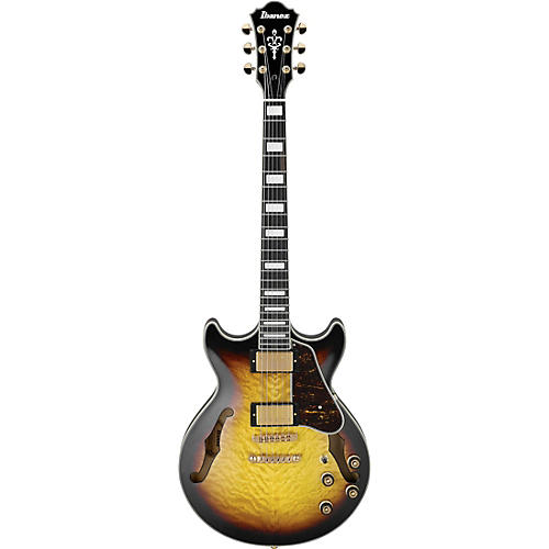 Ibanez AM93QM Artcore Expressionist Series Electric Guitar Jet Blue Burst