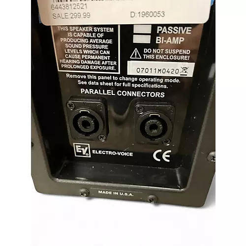 Used Electro-Voice T251+ PAIR Unpowered Speaker