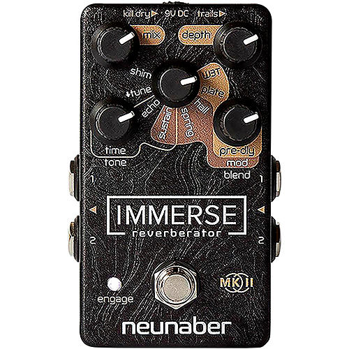 Neunaber Immerse Reverberator Mk II Stereo Reverb Effects Pedal Black