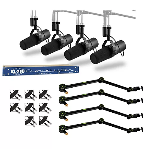 Shure SM7B Dynamic Vocal Microphone With Cloudlifter 4-Person Bundle