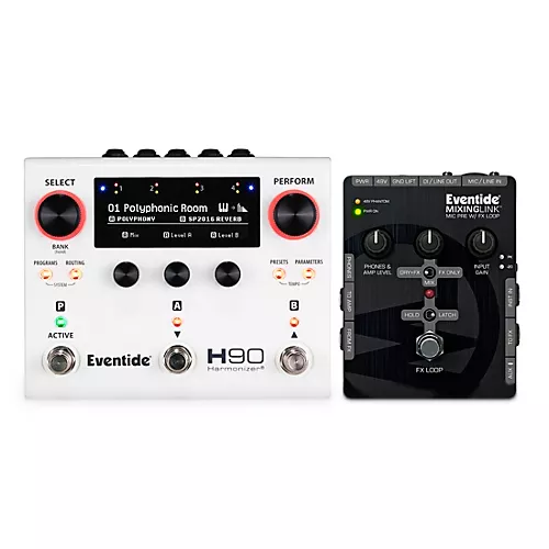 Eventide H90 Harmonizer Guitar Multi-Effects Pedal and MixingLink Guitar Mic Pre Pedal With FX Loop