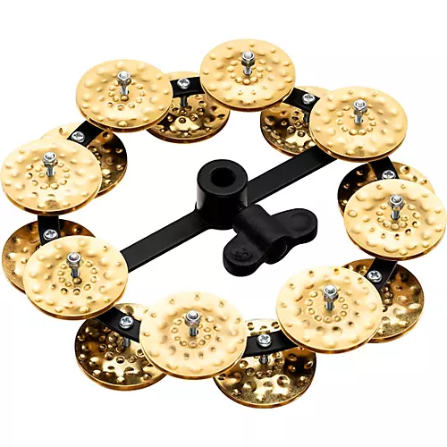 MEINL Headliner Series Hand Hammered Brass Jingles Hi-Hat Tambourine Double Row