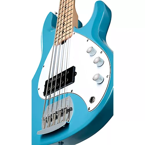 Sterling by Music Man StingRay Ray5 Maple Fingerboard 5-String Electric Bass Chopper Blue
