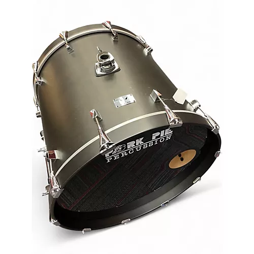 Used Pork Pie USA 22in bass drum little squealer Trans Black Drum Trans Black 42