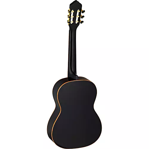 Ortega Family Series R221BK-7/8 7/8 Size Classical Guitar Gloss Black 0.875