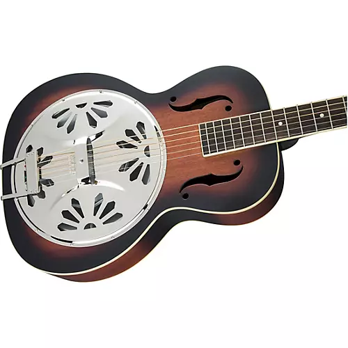 Gretsch Guitars G9220 Bobtail Round-Neck Resonator Guitar, Spider Cone 2-Color Sunburst