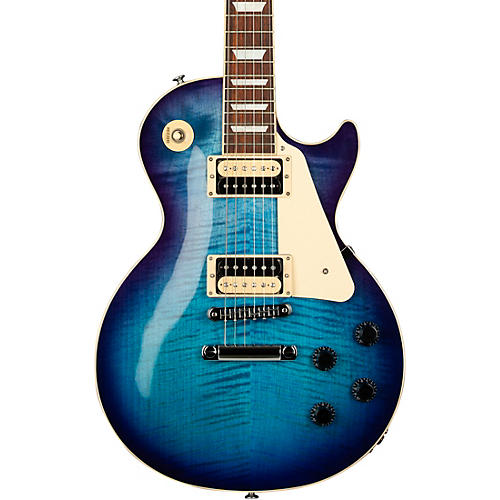 Gibson Les Paul Traditional Pro V AAA Flame Top Electric Guitar Dark Purple Burst