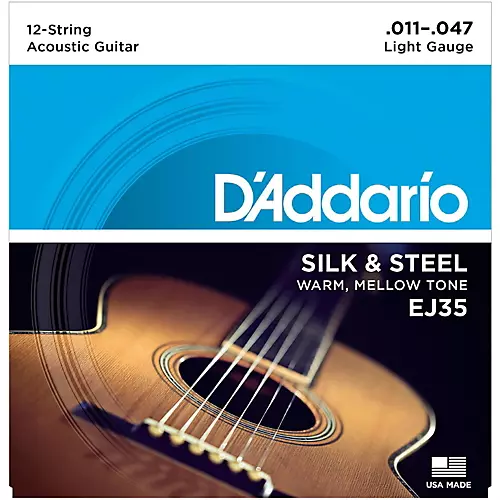 D'Addario EJ35 Silk & Steel Silver Wound 12-String .011