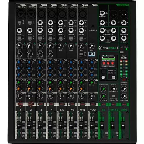 Mackie ProFX12v3+ 12-Channel Analog Mixer With Enhanced FX, USB Recording Modes and Bluetooth