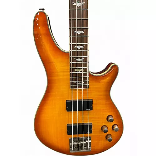 Used Schecter Guitar Research Omen Extreme 4 String Sunburst Electric Bass Guitar Sunburst