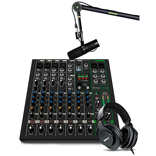 Mackie ProFX10v3+ Content Creator Bundle With SM7dB Microphone and SRH440A Headphones