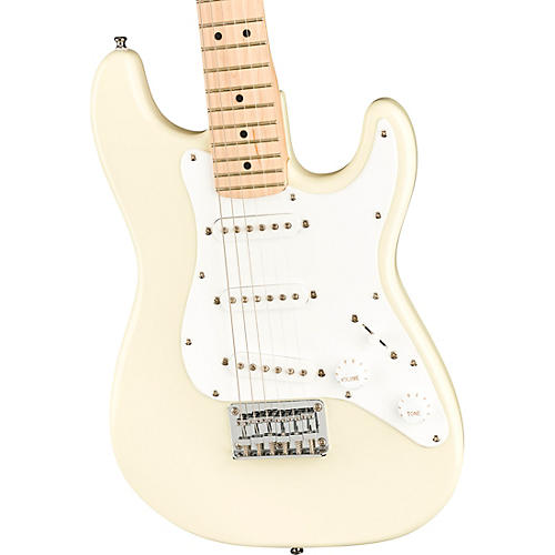 Squier Mini Stratocaster Maple Fingerboard Limited-Edition Electric Guitar Olympic White