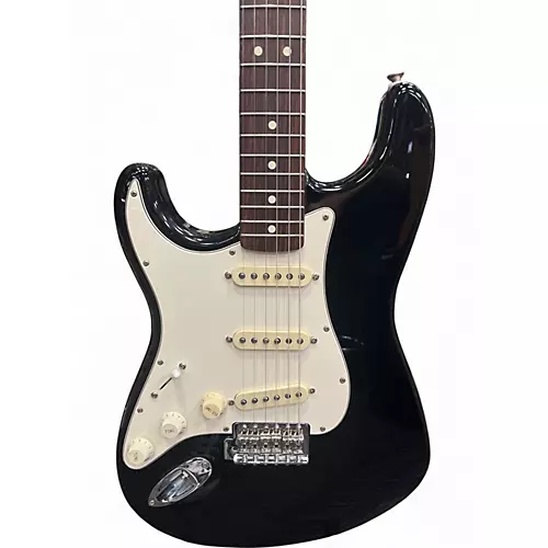 Used 1996 Fender Standard Stratocaster Left Handed Black Electric Guitar Black